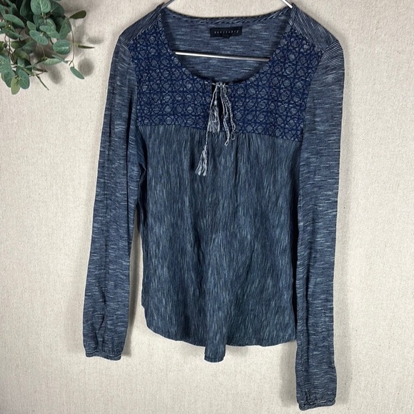 Sanctuary > Blue Long Sleeve Shirt Extra Small - Picture 8 of 12